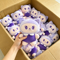 30 000 styles de jouets en peluche Sanrioed doux et mignons, motif chat violet de dessin animé, 8 pouces, pour machine à griffes, pour enfants