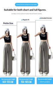 En stock, nouveau <span class=keywords><strong>pantalon</strong></span> d'été en soie glacée texturée, <span class=keywords><strong>pantalon</strong></span> fin à taille haute, jambe large et étroite pour femmes - Product Image 5