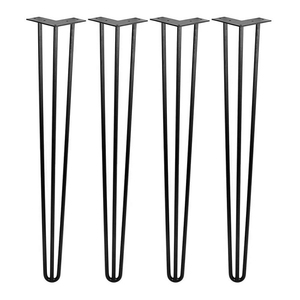 Chân Kẹp Tóc Bàn Ghế Đồ Nội Thất Chân Kẹp Tóc Kim Loại Bàn Ăn Bằng Gang Đúc Màu Vàng Crôm Cà Phê Công Nghiệp 3 Thanh - Product Image 5