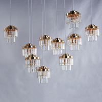 Lustre de plafond en forme d'iceberg pour mariage, décoration lumineuse à LED en métal