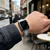 Bracelet de montre Keepwin en céramique de zircone de qualité supérieure pour Apple Watch S12, blanc nacré et bleu nuit, 42/46 mm