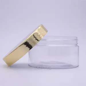 Customizable 10 Oz PCR Plastic Gold Lid Cream Jars Container Wholesale