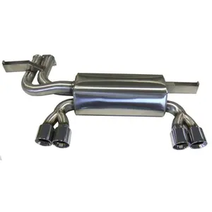 Ganda MUFFLER AXLE BACK STAINLESS 2.5 "EXHAUST MUFFLER 2.75" TIP untuk 01-06 B-M-W E46 M3