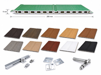 Panel Dinding Eksterior WPC, Cladding Dinding, Komposit Kayu Plastik Berongga, Tahan Air, Tahan Api untuk Fasad Villa