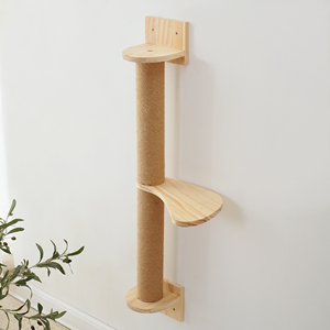 Mới Nhất Phong Cách Mèo Hoạt Động Cây Đầu Bài Viết Treo Tường Gỗ Thân Thiện Với Môi Scratcher Thông Võng 5 Pcs Pet - Product Image 5