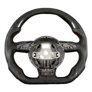 Volant en fibre de carbone Alcantara pour <span class=keywords><strong>Audi</strong></span> RS A3 A4 A5 A6 Q5 Q7 A7 <span class=keywords><strong>Q2</strong></span> Q3 S4 S5 S7 8V B8 C7 2007-2021 Volant de voiture - Product Image 3