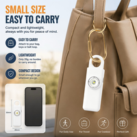 Alarme de sécurité SOS rechargeable par USB avec logo personnalisé, dispositif d'autodéfense personnalisé en plastique et métal