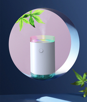 Humidificateur de voiture à fonctionnement silencieux, alimenté par USB, arrêt automatique, réservoir de 280 ml, avec lumières d'ambiance 7 couleurs
