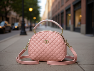 Borsa a Tracolla da Donna in Microfibra, Design Trapuntato in Pelle Sintetica, Chiusura con Cerniera, Adatta per Tutte le Stagioni - Product Image 2