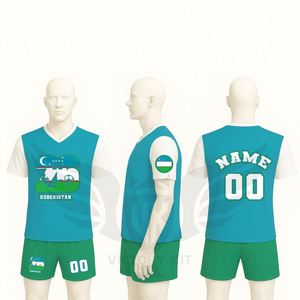 ชุดฟุตบอลแบบกำหนดเองสำหรับอุซเบกิสถาน ปี 2026 ชุดยูนิฟอร์มฟุตบอลสำหรับผู้ใหญ่ แขนสั้น แบบซับลิเมชั่น ปรับแต่งได้ - Product Image 3