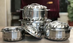 8pcs Scalloped Design Food Warmer Set 1L-20L Stainless Steel Thermal <strong>Container</strong> for Commercial Catering - Product Image 3