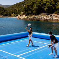 Terrain de volley-ball aquatique gonflable robuste avec options de taille et de logo personnalisées pour la vente en gros et l'utilisation commerciale.