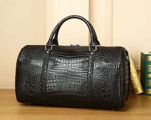 Wholesale Custom Large Satchel Handbag for Unisex Waterproof Durable Genuine <strong>Croc</strong>-Embossed Leather Zipper Closure Shoulder <strong>Strap</strong> - Product Image 2