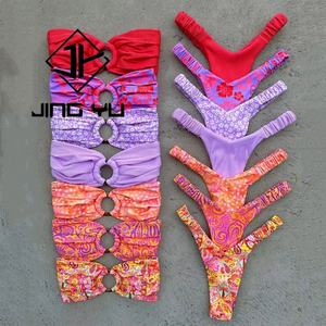 Maillot de bain de créateur, style bohème, luxe, protection UPF50+, bandeau imprimé, bikini personnalisé, maillots de bain en nylon recyclé - Product Image 1