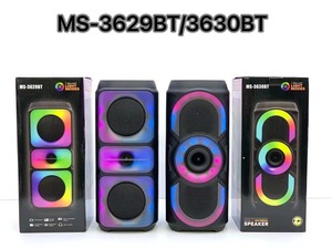 MS-3630BT Portable Boombox <b>Speaker</b> RGB LED <b>Wireless</b> Multimedia Audio System USB FM Karaoke for Home Party - Product Image 2