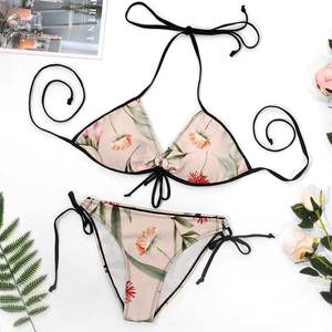 Shanhao 2025 один комплект бикини с принтом купальники для больших размеров Beachy Vibes комплект из 2 предметов из спандекса/нейлона - Product Image 3