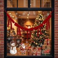 Guirlande de Noël en velours rouge avec bordure blanche de 180 cm pour décorer l'arbre de Noël, le cheminée ou le mur