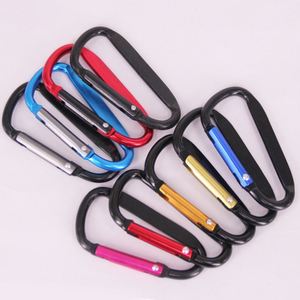 Custom Logo Aluminum D Shaped Carabiner Keychain Two Tone Spring <b>Snap</b> Hook <b>Clip</b> for Outdoor Event Giveaways - Product Image 6