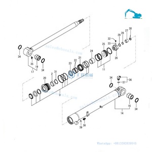 ซีลกระบอกปรับตัวนำสายพานรถดันดินโคมัตสึ รุ่น 17A-30-43461 D155A-6  17A-30-43450 D155 ชุดซีล - Product Image 5