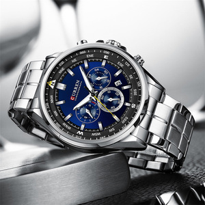 Montres à quartz pour homme CURREN 8399, chronographe tendance, acier inoxydable, lumineux, sport, affaires, luxe, montre-bracelet pour homme - Product Image 2