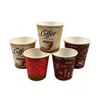 Gobelet en papier jetable biodégradable à paroi simple avec logo personnalisé pour café et thé