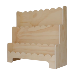 थोक अद्वितीय डिजाइन देहाती भूरे रंग के आधुनिक scallooloodler बुकशेल्फ़ - Product Image 1