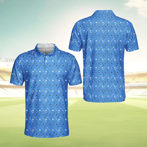 Polo de Golf con Estampado Completo para Hombre y Mujer, Diseño de Pelotas de Golf, Secado Rápido, Sublimado, para Golfistas - Product Image 4