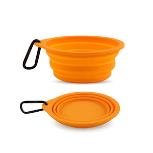 Personalizado Dobrável Dobrável Viagem <span class=keywords><strong>Pet</strong></span> Bowl <span class=keywords><strong>Silicone</strong></span> Dog & Cat Bowl para Alimentação On-The-Go tigela de viagem - Product Image 3