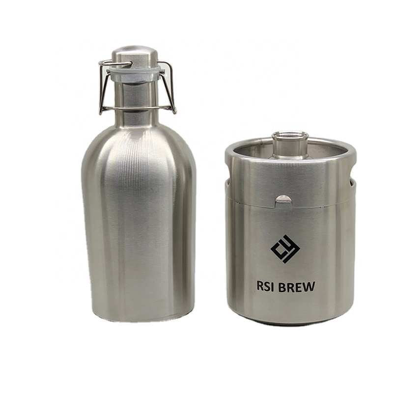 2L 3.6L 5L 10L mini keg beer growler SUS304 barrel for home brew beer