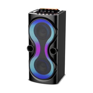Potente Altavoz Doble de 20W con Luces de Colores y Control Remoto, <span class=keywords><strong>Radio</strong></span> <span class=keywords><strong>FM</strong></span>, Micrófono y Pantalla Grande para Diversión Familiar de Karaoke - Product Image 5