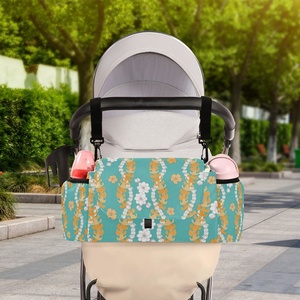 Bolsa de Almacenamiento Portátil con Estampado Personalizado de Puakenikeni Hawaiano, Bolsa de Pañales para Mamá, Organizador para Cochecito de Bebé, para Viajes - Product Image 3