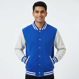 Blouson de baseball vintage pour homme, broderie patchwork, col montant, style urbain, imperméable et respirant, pour hommes et femmes - Product Image 1