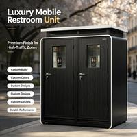 Toilettes portables de luxe à double unité, en acier galvanisé haut de gamme, préfabriquées, deux cabines, pour parcs, hôpitaux, appartements