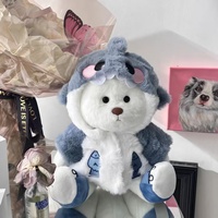 Ours en peluche personnalisé avec tenue amovible, jouet en peluche doux, vente en gros, fabricant OEM ODM, logo personnalisé, cadeau pour enfants