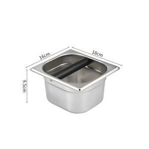 Contenedor <span class=keywords><strong>de</strong></span> Residuos <span class=keywords><strong>de</strong></span> Café <span class=keywords><strong>de</strong></span> Acero Inoxidable, Contenedor Integrado con Barra <span class=keywords><strong>de</strong></span> Goma para Uso en Casa, Cafetería o Restaurante - Product Image 6