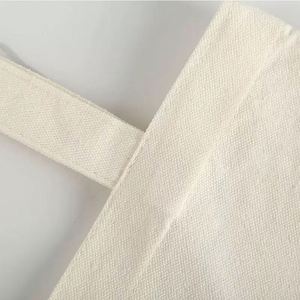 Sacs de courses réutilisables personnalisés en gros avec logo imprimé, sacs fourre-tout en toile de coton blanc uni vierge avec personnalisation - Product Image 2