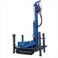 Machine de forage de puits sur chenilles KY 300 avec boîte de vitesses pour puits d'eau de 300 m, moteur diesel 220 V