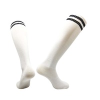 Vente en gros de chaussettes à prise en main unie Chaussettes de football de compression pour équipe Chaussettes de football à genou haut antidérapantes