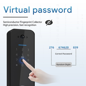 Serrure électronique résidentielle de sécurité <span class=keywords><strong>Serure</strong></span> De Porte Cerradura Inteligente Para Puerta Serrure de porte intelligente numérique Tuya avec caméra - Product Image 4