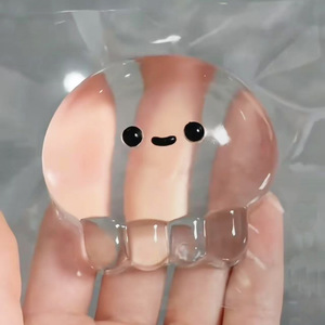 Kawaii Transparent Pink Jellyfish <b>Squishy</b> Sticky Toy-6cm-Stress Relief Gift for Kids Adults Releasing Wholesale <b>Squishy</b> Toys - Product Image 1
