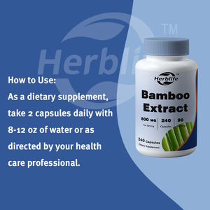 Venta al por Mayor OEM - Personalizable - Extracto de Bambú, 400 mg, 240 Cápsulas - Vegano, Sin Gluten y Sin OMG - 120 Porciones con 800 mg - Product Image 3