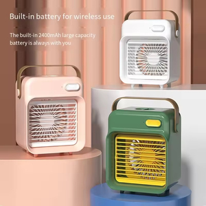 Ventilateur climatiseur portable de bureau rechargeable avec poignée, mini-refroidisseur d'air évaporatif domestique - Product Image 6