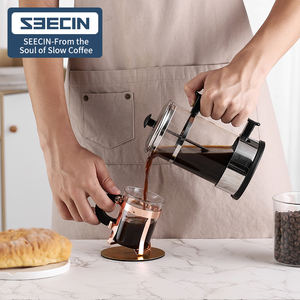 Customieze-cafetera de vidrio resistente al calor de 600ml, máquina de café de Prensa <span class=keywords><strong>Francesa</strong></span> transparente, gran oferta - Product Image 3