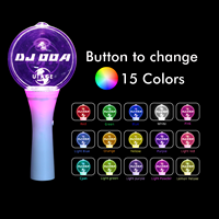 Bâton lumineux K-pop personnalisé avec poignée à motif imprimé, télécommandé, pour le soutien des groupes et les concerts