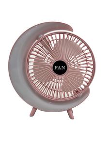 Ventilateur de refroidissement d'air portable électrique rechargeable de bureau à moteur CC, contrôle mécanique en plastique pour la maison, la voiture, le camping-car et l'extérieur - Product Image 1