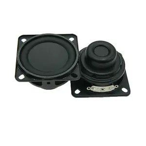 45*45mm pernis panggang hitam persegi Dual Neo 4ohm 3W 5W Speaker jangkauan penuh dengan lubang pemasangan