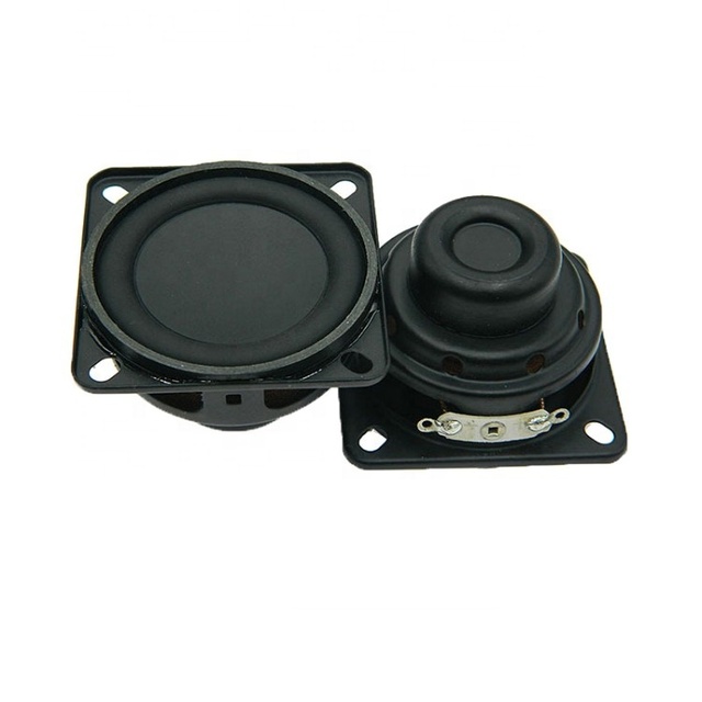 45*45mm Square Black Baking Varnish Dual Neo 4 Ohm 3W 5W Full Range Speaker with Mounting Holes