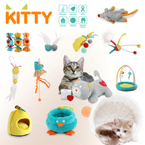 ชุด AFP Kitty ชุดของเล่นบนเตียงในถ้ำแมวขนาดเล็กเสื่อสำหรับเล่นในถ้ำแมว<span class=keywords><strong>ท</strong></span>นทานของเล่นให้ความอบอุ่นสำหรับสัตว์เลี้ยงเพื่อช่วยในการนอนหลับ - Product Image 1