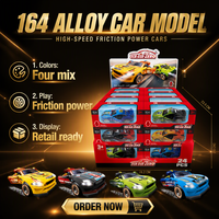 Voiture de sport miniature en alliage moulé sous pression QS 1:64, modèle métallique à friction, véhicule ouvrable à trois portes, jouets