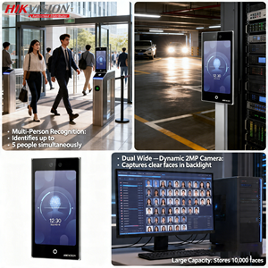 ฮิควิชั่น DS-K1T673DWX หน้าจอ 7 นิ้ว IP65 ตัวควบคุมการเข้าออกด้วยระบบจดจำใบหน้าสำหรับภายนอกอาคาร ระบบควบคุมการเข้าออกประตูแบบ WiFi Pro Series - Product Image 2